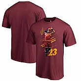 Cleveland Cavaliers LeBron James Fanatics Branded Fade Away T-Shirt Wine,baseball caps,new era cap wholesale,wholesale hats